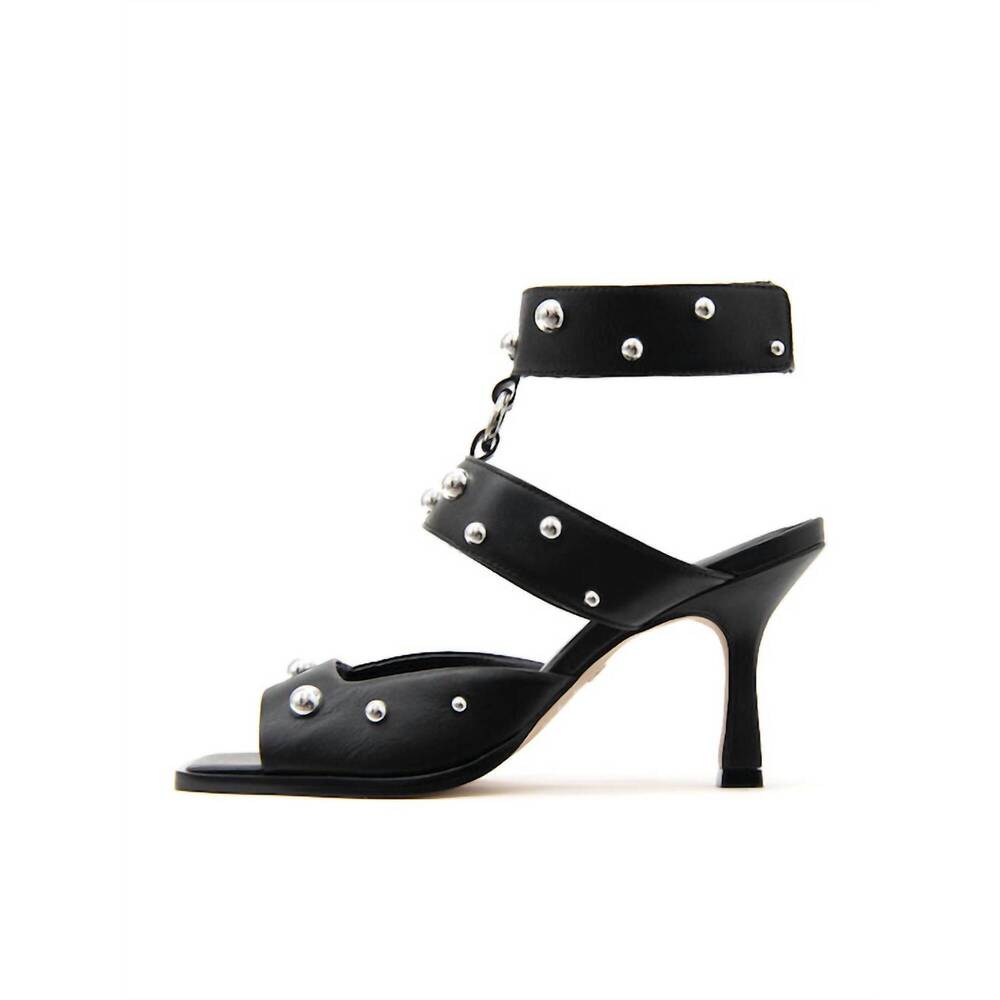NEW CARRANO women's studded sandal in black